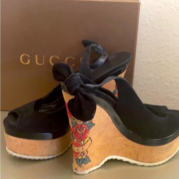 Gucci authentic wedge size 7-half - Picture 1 of 3
